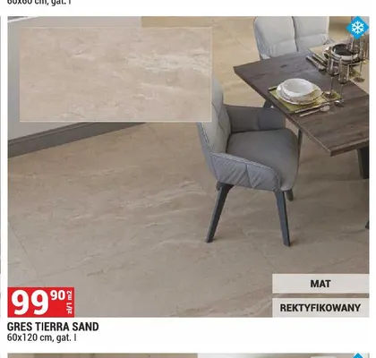 Gres Tierra Sand 60x120 cm promocja w Merkury Market