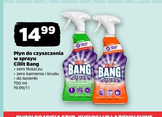 Płyn do czyszczenia w sprayu Cillit Bang promocja w Netto