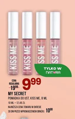 Pomadka do ust Kiss Me MY SECRET promocja w Drogerie Natura