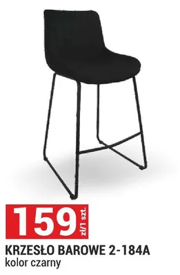 Krzesło barowe 2-184A kolor czarny promocja w Merkury Market