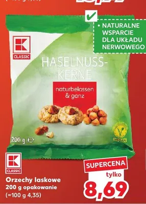 Orzechy laskowe K-Classic promocja w Kaufland