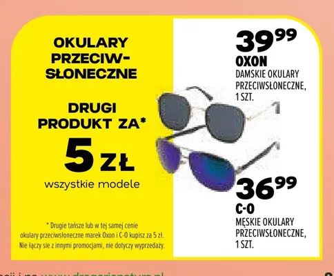 Męskie okulary przeciwsłoneczne C-O promocja w Drogerie Natura