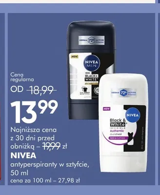 Antyperspiranty w sztyfcie Nivea promocja w Super-Pharm