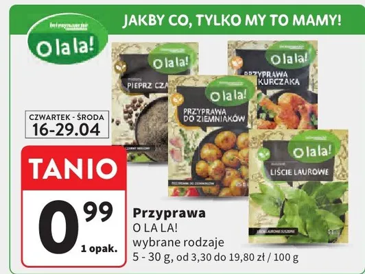 Przyprawa O La La! promocja w Intermarche