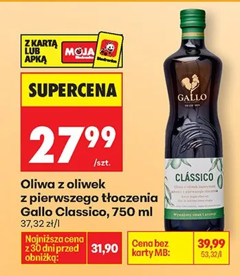 Oliwa z oliwek z pierwszego tłoczenia Classico promocja w Biedronka