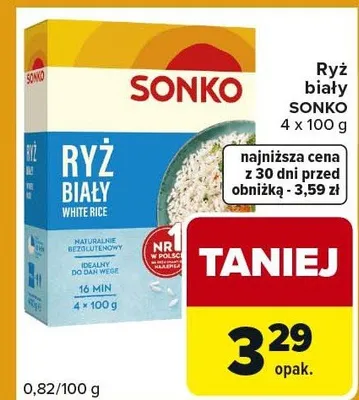 Ryż biały Sonko promocja w Carrefour Express