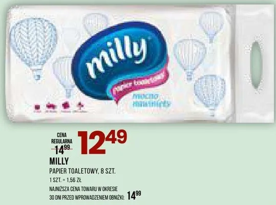 Papier MILLY Papier toaletowy, 8 szt. promocja w Drogerie Natura
