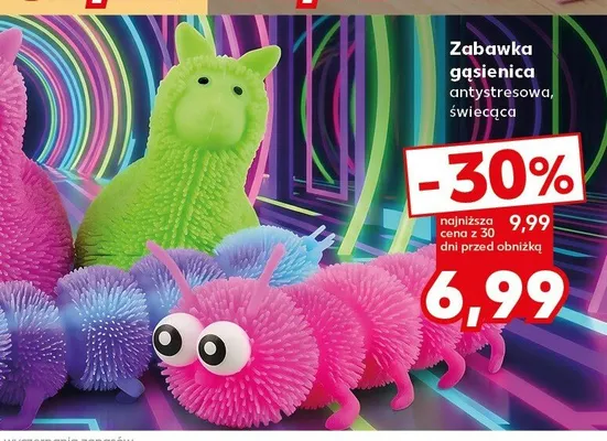 Zabawka gąsienica antystresowa świecąca promocja w Kaufland