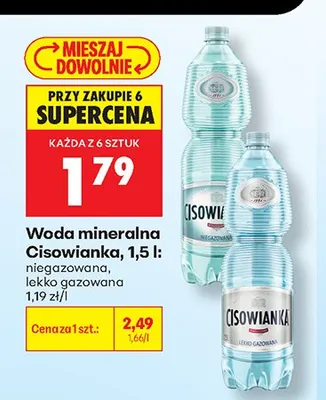 Woda mineralna Cisowianka niegazowana promocja w Biedronka