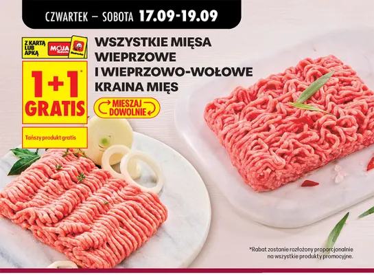 Mięsa wieprzowe i wieprzowo-wołowe Kraina Mięs promocja w Biedronka