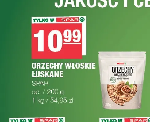 Orzechy włoskie łuskane SPAR promocja w SPAR