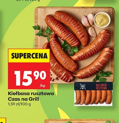 Kiełbasa rusztowa Czas na Grill promocja w Biedronka