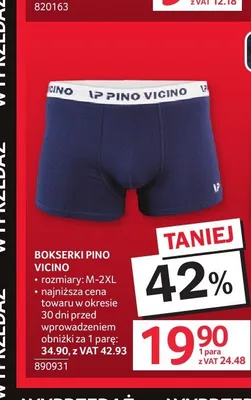 Bokserki męskie Pino Vicino promocja w Selgros