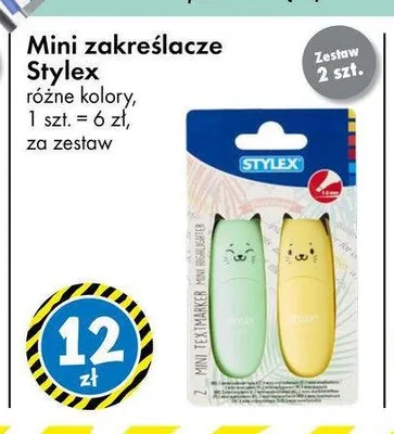 Mini zakreślacze Stylex promocja w Tedi
