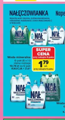 Woda mineralna Nałęczowianka 6-pak promocja w Carrefour