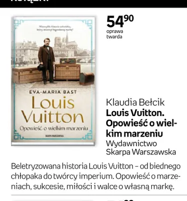 Książka Louis Vuitton. Opowieść o wielkim marzeniu Klaudia Bełcik promocja w Empik