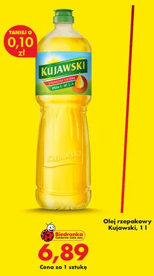 Olej rzepakowy Kujawski promocja w Biedronka