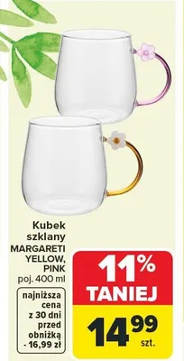 Kubek szklany różne rodzaje promocja w Carrefour