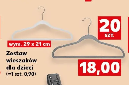 Zestaw wieszaków dla dzieci 29x21 cm 20-pak promocja w Kaufland