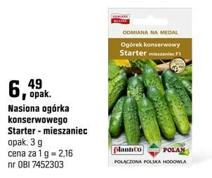 Nasiona ogórka konserwowego Starter - mieszaniec promocja w OBI