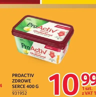 Margaryna ProActiv Zdrowe Serce promocja w Selgros