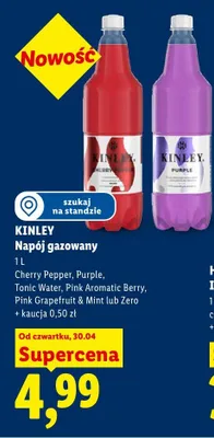 Napój gazowany Pink Grapefruit & Mint Zero promocja w Lidl