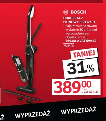 Odkurzacz pionowy BBH32101 Bosch promocja w Selgros