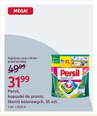 Kapsułki do prania tkanin kolorowych Persil promocja w Rossmann