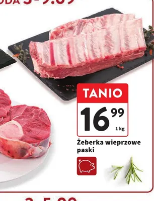 Żeberka wieprzowe paski promocja w Intermarche