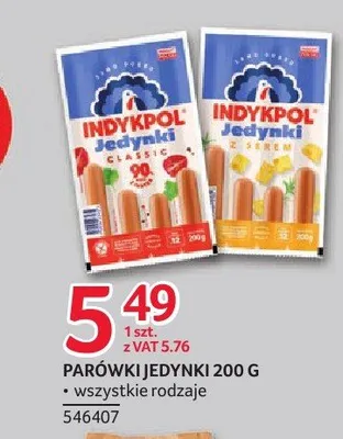Parówki Jedynki Classic Indykpol promocja w Selgros