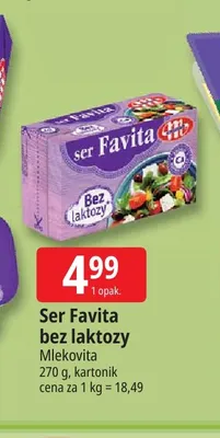 Ser Favita bez laktozy Mlekovita promocja w Leclerc