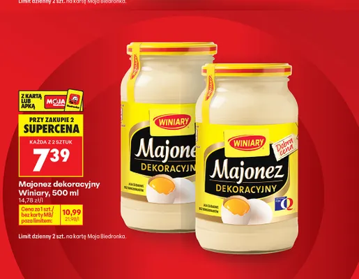 Majonez dekoracyjny Winiary promocja w Biedronka