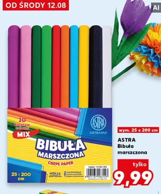 Bibuła marszczona Astra 25x200 cm promocja w Kaufland