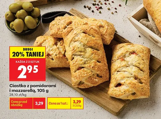 Ciastko z pomidorami i mozzarellą promocja w Biedronka