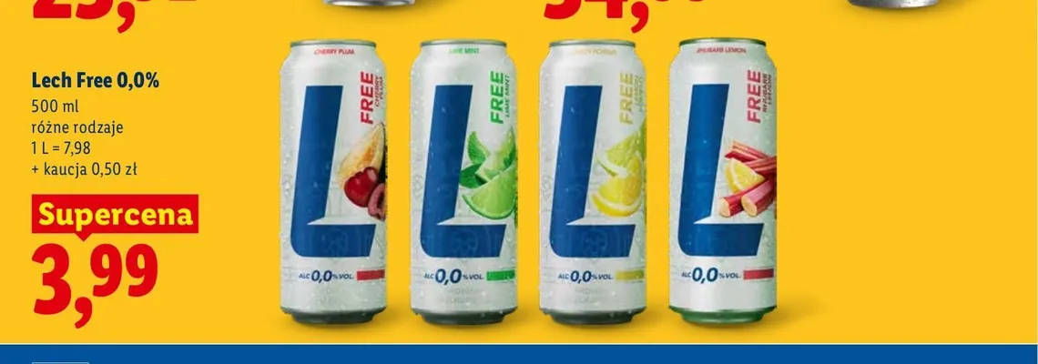 Piwo bezalkoholowe Lech Free Pomelo Grapefruit promocja w Lidl