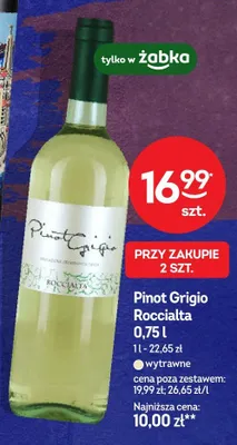 Wino Pinot Grigio Roccialta wytrawne promocja w Żabka