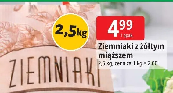 Ziemniaki z żółtym miąższem promocja w Leclerc