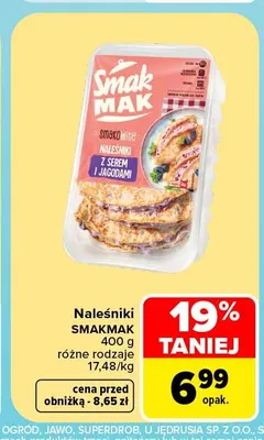 Naleśniki z serem i jagodami Smakmak promocja w Carrefour