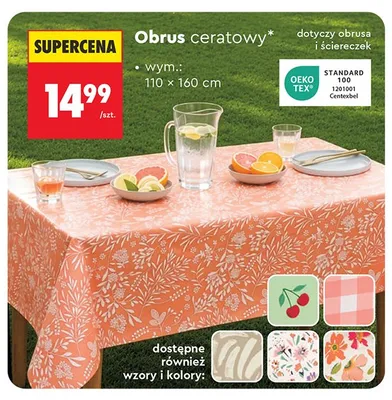 Obrus ceratowy Smukee promocja w Biedronka