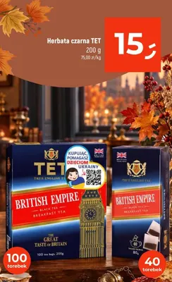 Herbata czarna TET British Empire promocja w Dealz