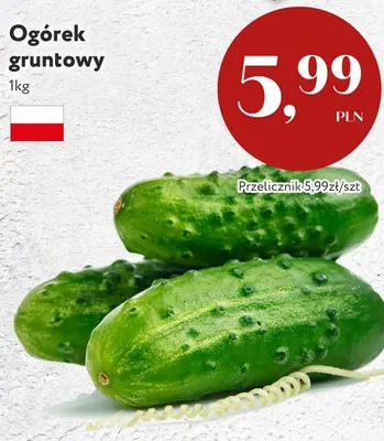 Ogórek gruntowy polski promocja w Market Point