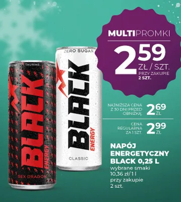 Napój energetyczny Black Energy promocja w Duży Ben