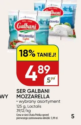 Ser Galbani Mozzarella promocja w Chata Polska