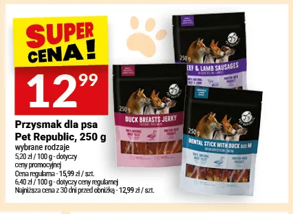 Przysmak dla psa Beef & Lamb Sausages Pet Republic promocja w Twój Market