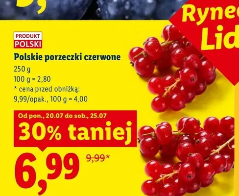 Polskie porzeczki czerwone promocja w Lidl