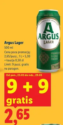 Piwo lager promocja w Lidl