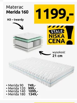Materac Merida 160 promocja w Black Red White