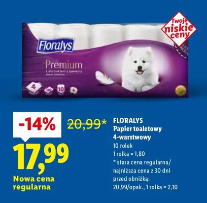 Papier toaletowy 4-warstwowy promocja w Lidl