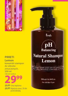 Koreański szampon do włosów Prreti Lemon promocja w Hebe