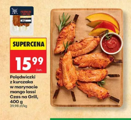 Polędwiczki z kurczaka w marynacie mango lassi Czas na Grill promocja w Biedronka